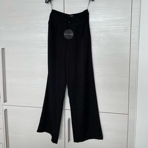 White Fox High Waisted Trouser Pants (Black)